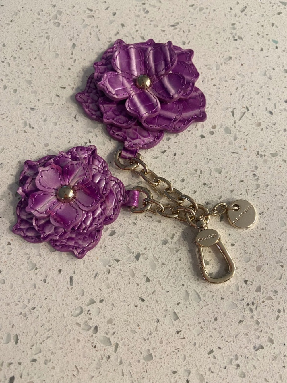 Brahmin Flower Duo Lilac Essence Melbourne Genuinely Leather Hang Tag